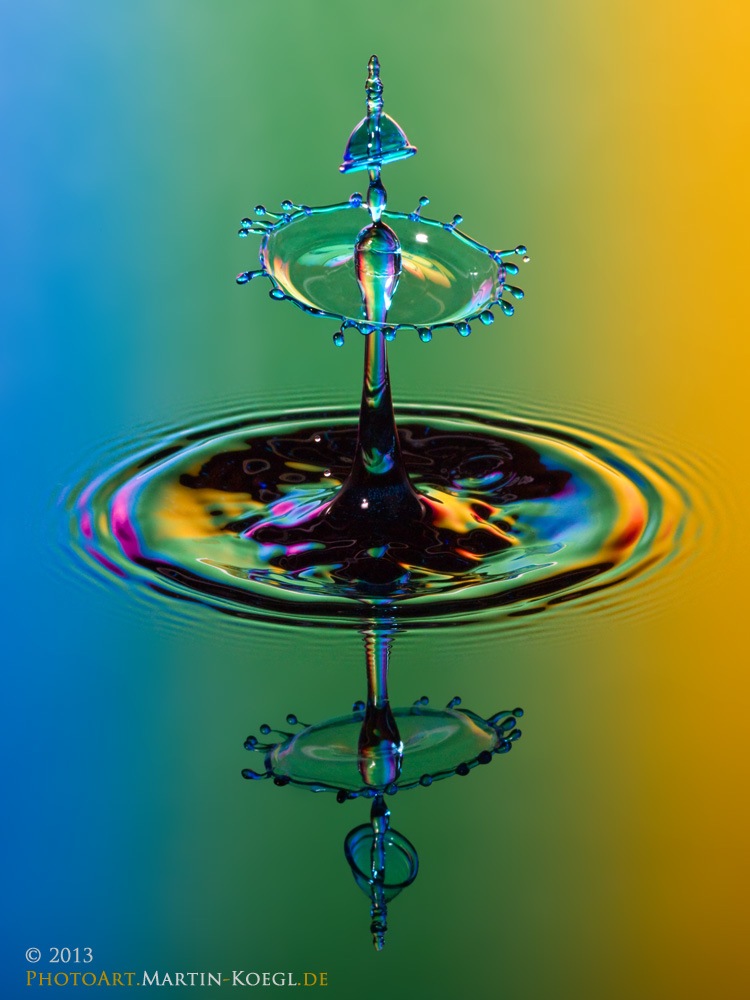 Rainbow Reflection Water Drop Sculptures By Martin Koegl